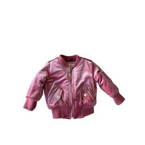 Like NEW Velvet Rose Gold Pink Fleece Jacket 24 months